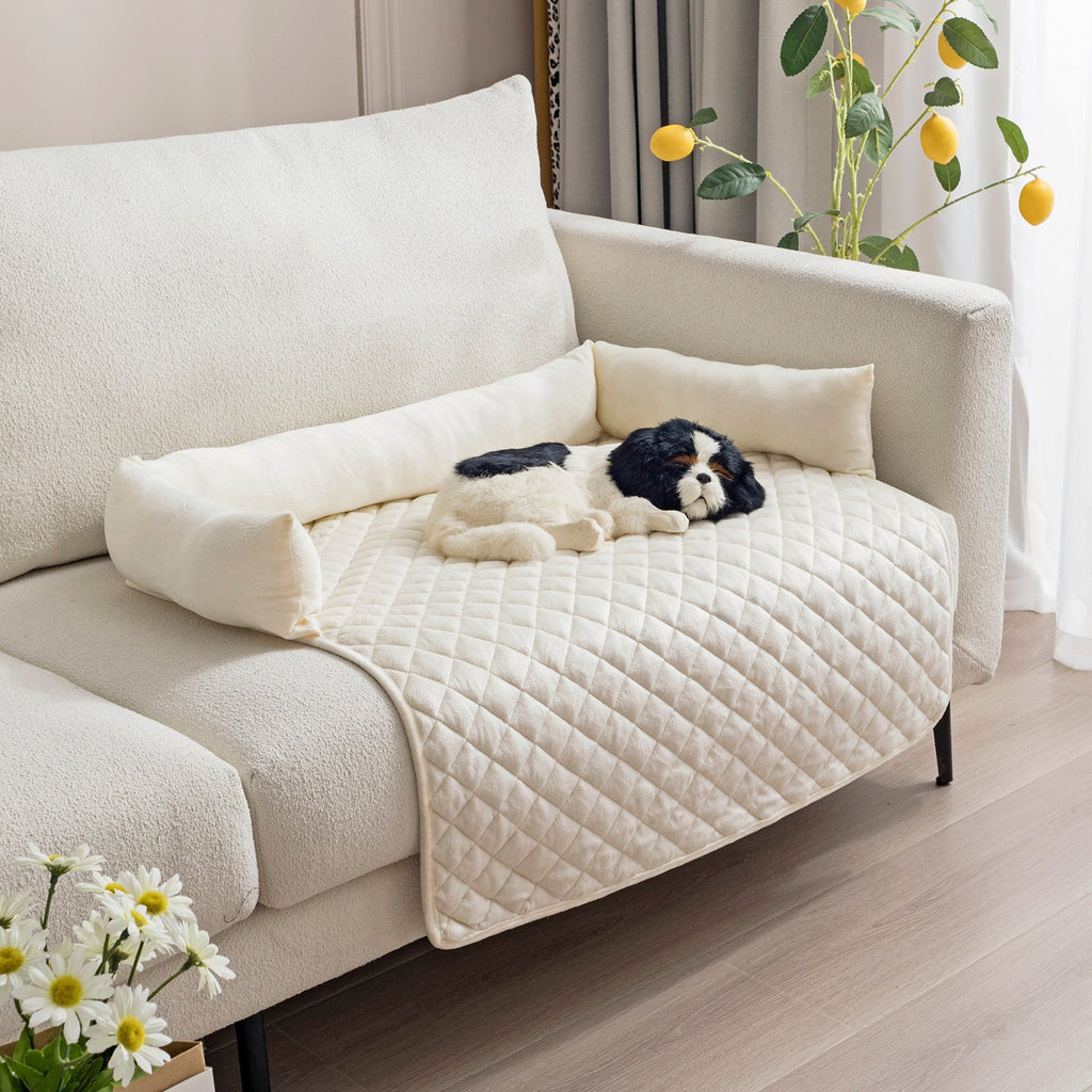 Plush Pet Sofa Bed & Furniture Protector for Dogs & Cats – Machine Washable, 5 Sizes