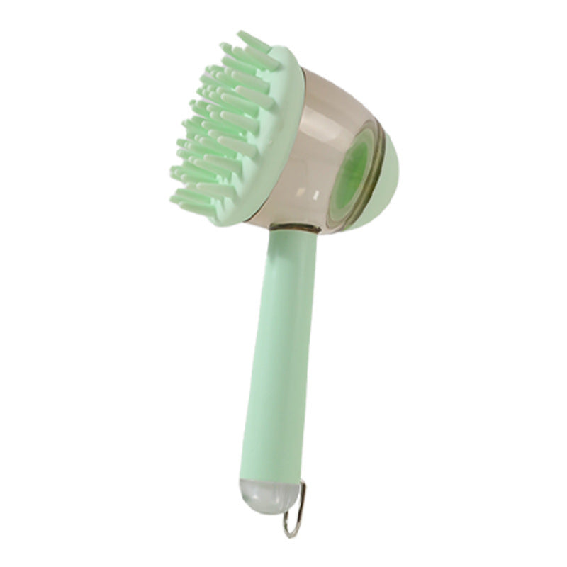 3-in-1 Pet Bath Brush with Shampoo Dispenser – Massage, Lather & Deshed in One